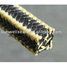 Emballage en PTFE Graphite avec Aramid Fiber Corners